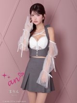 XSサイズあり【an /アン】チュール/ オフショルダー/ リボン/ デコルテクロス/ ホルターネック/ バストジッパー/ ボックスプリーツ/ フレア/ セットアップ/ ミニドレス/ キャバドレス[OF05]【一部予約商品/5月下旬発送予定】