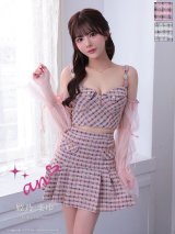 XSサイズあり【an /アン】ストレッチ/ ツイード/ ビジュー/ 2WAY/ オフショルダー/ 長袖/ 袖あり/ プリーツ/ フレア/ セットアップ/ ミニドレス/ キャバドレス[OF05]