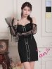 ブラック　モデル：ももか　身長：156cm　着用サイズ：Sサイズ