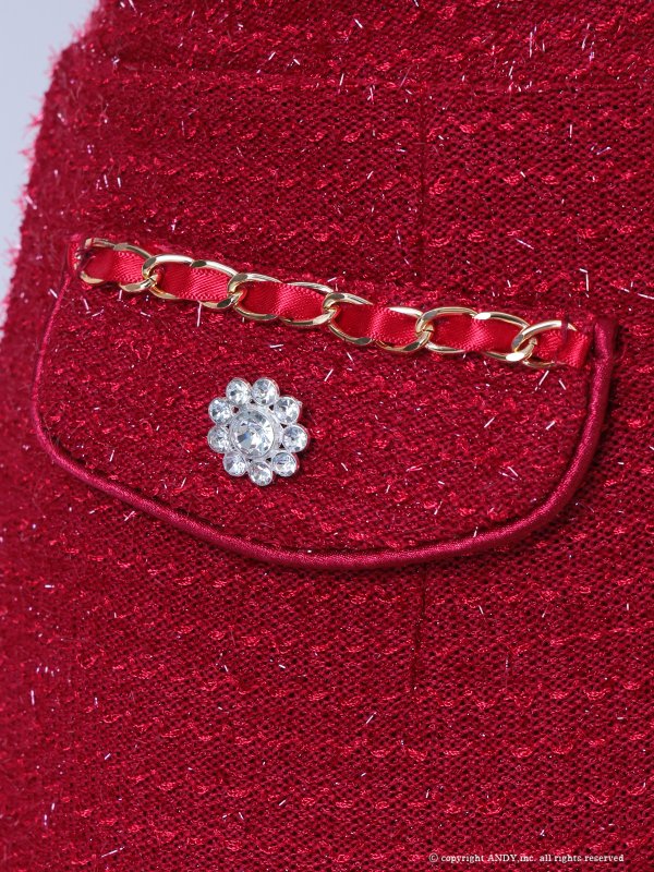 ワインレッド モデル:みゆき 着用サイズ:Sサイズ