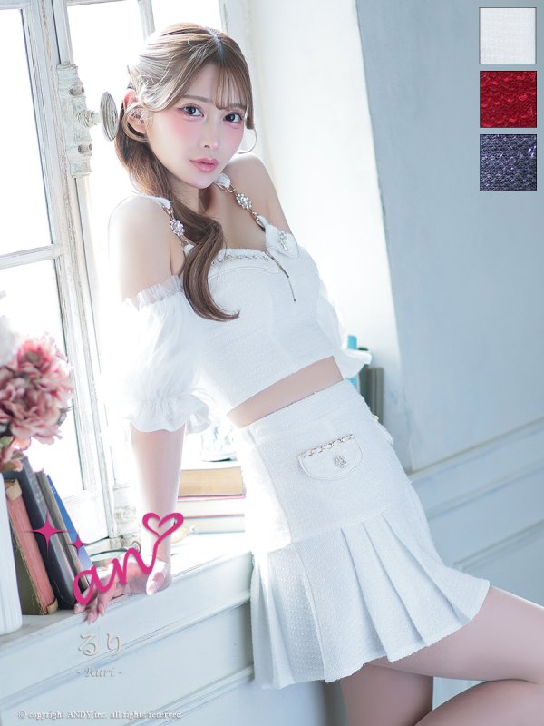 ホワイト モデル:るりぴ 身長:165cm 着用サイズ:Sサイズ