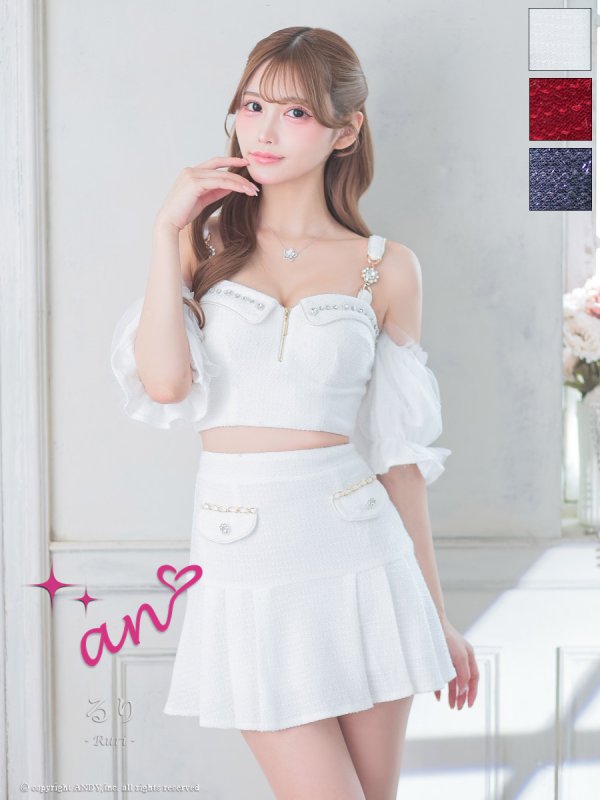 ホワイト モデル:るりぴ 身長:165cm 着用サイズ:Sサイズ