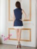 ネイビーｘホワイト　モデル：にじほ　身長：160cm　着用サイズ：Sサイズ