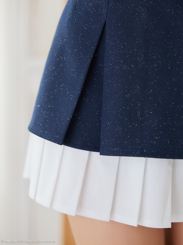 ネイビーｘホワイト　モデル：にじほ　身長：160cm　着用サイズ：Sサイズ