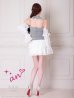 グレーxホワイト モデル：ももか　身長：156cm　着用サイズ：Sサイズ