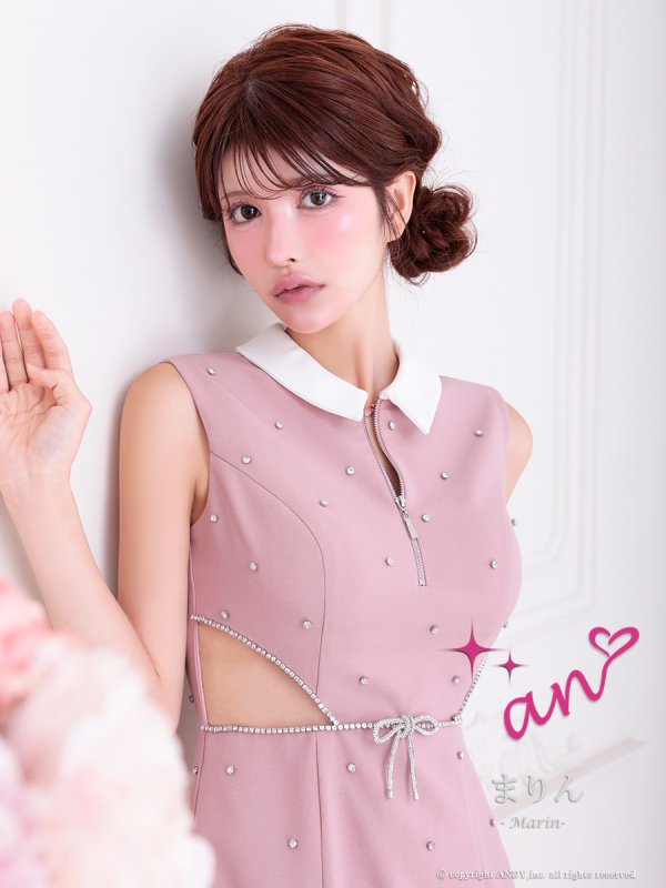 ピンク モデル：まりん　身長：164cm　着用サイズ：Sサイズ