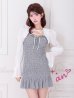 ホワイト×ブラック　モデル：まりん　身長：164cm　着用サイズ：Sサイズ