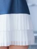 インディゴxホワイト モデル：るり　身長：165cm　着用サイズ：Sサイズ