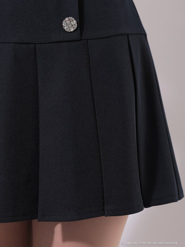 画像41: XSサイズあり【an /アン】4way/ 袖取り外し可能/ ネクタイ付き/ 襟/ フロントジップ/ アメスリ/ プリーツ/ フレア/ セットアップ/ ミニドレス/ キャバドレス[OF05]