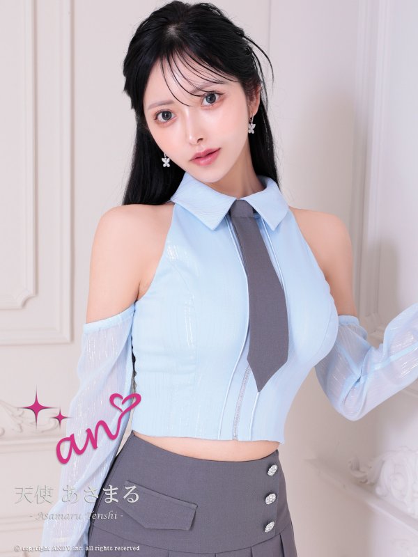 ブルーｘグレー　モデル：天使あさまる　着用サイズ：Sサイズ