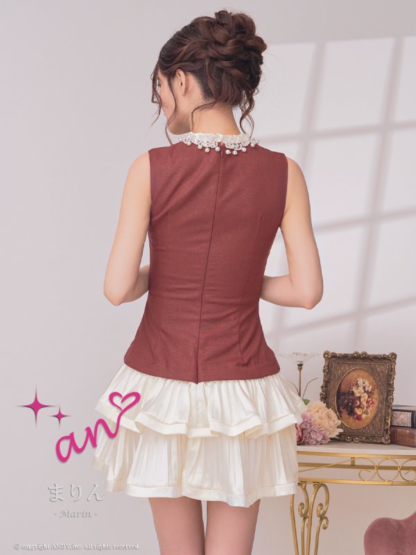 ブラウンxアイボリー モデル：まりん　着用サイズ：Sサイズ