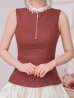 ブラウンxアイボリー モデル：まりん　着用サイズ：Sサイズ