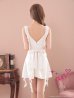 画像13: XSサイズあり【an /アン】ウエストリボン/ バストジップ/ ドレープ/ ペタルフリル/ ノースリーブ/ フレア/ ミニドレス/ キャバドレス[OF05] (13)