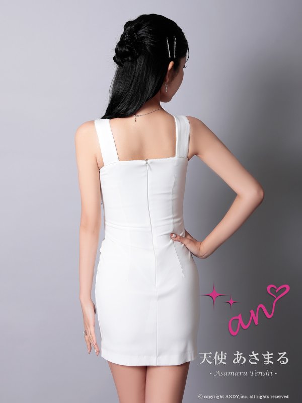 画像16: XSサイズあり【an /アン】スクエアネック/ バストジップ/ ノースリーブ/ ベルトデザイン/ タイト/ ミニドレス/ キャバドレス[OF05]
