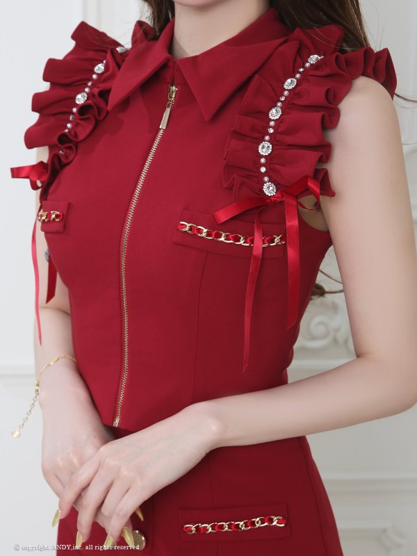 ワインレッド　モデル：ほの　着用サイズ：Sサイズ