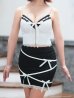 ホワイトブラック　モデル：五十嵐美咲　着用サイズ：Sサイズ