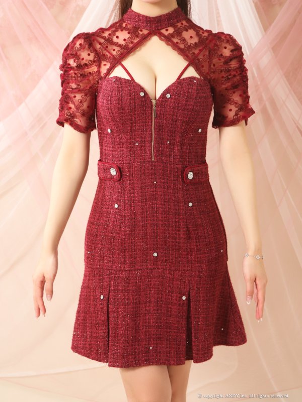 ワインレッド モデル：ゆゆ　着用サイズ：Sサイズ