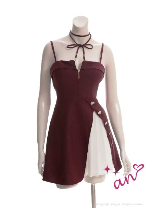 ワインレッドxホワイト