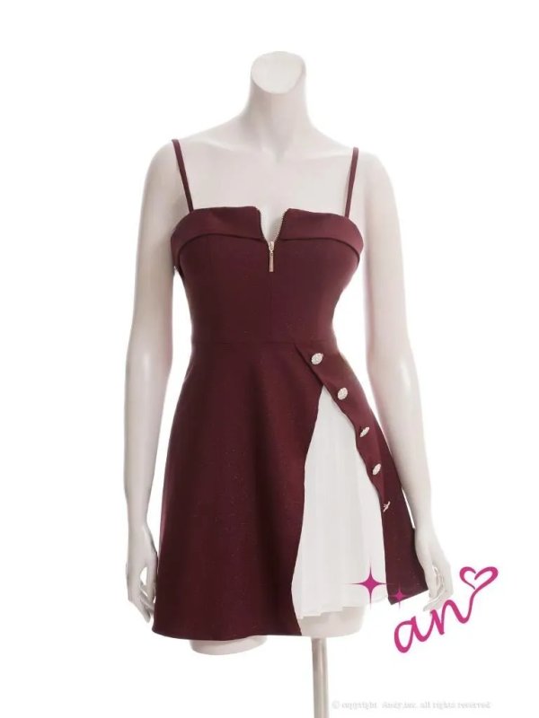 ワインレッドxホワイト