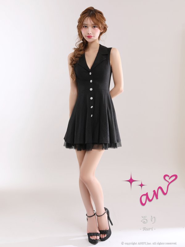 ブラック モデル：るりぴ　身長：165cm　着用サイズ：Sサイズ