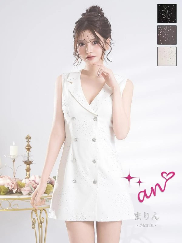 ホワイト　モデル：まりん　身長：171cm　着用サイズ：Sサイズ