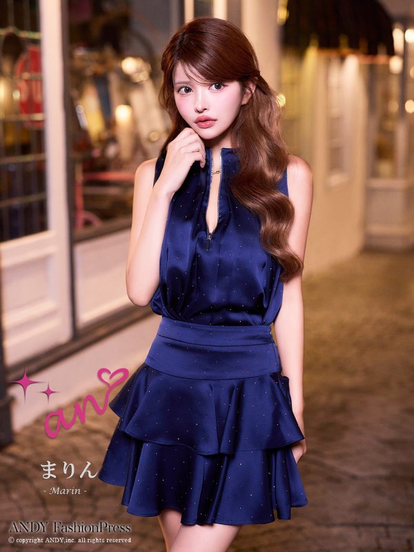 ネイビー　モデル：まりん　身長：164cm　着用サイズ：Sサイズ