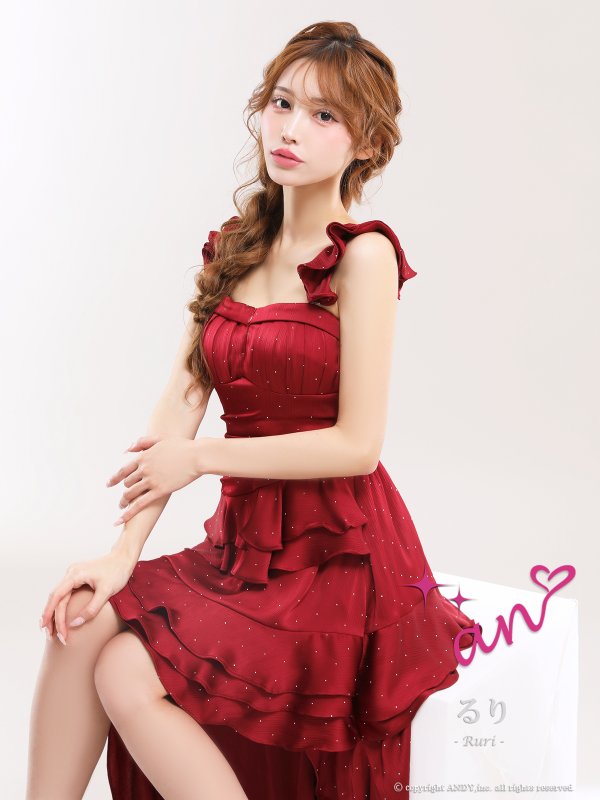 バーガンディ　モデル：るりぴ　身長：165cm　着用サイズ：Sサイズ