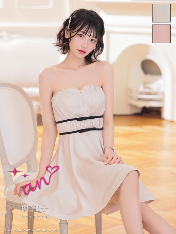 シャンパンゴールド　モデル：南 柚子　身長：160cm　着用サイズ：Sサイズ