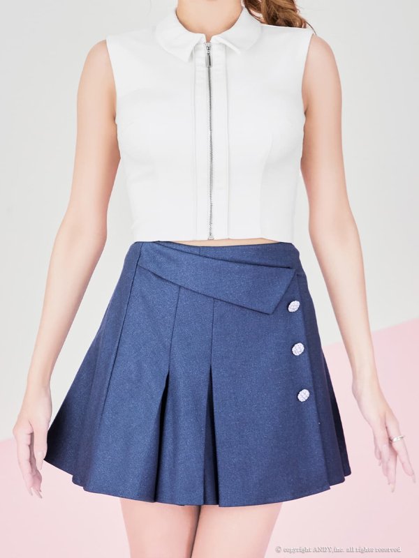 ホワイトxインディゴ　モデル：のあ　着用サイズ：Sサイズ