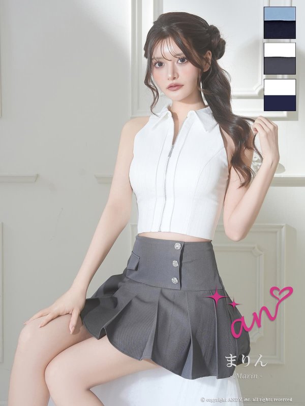 ホワイトxグレー　モデル：まりん　着用サイズ：Sサイズ