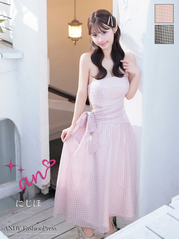 ピンク　モデル：にじほ　身長：160cm　着用サイズ：Sサイズ