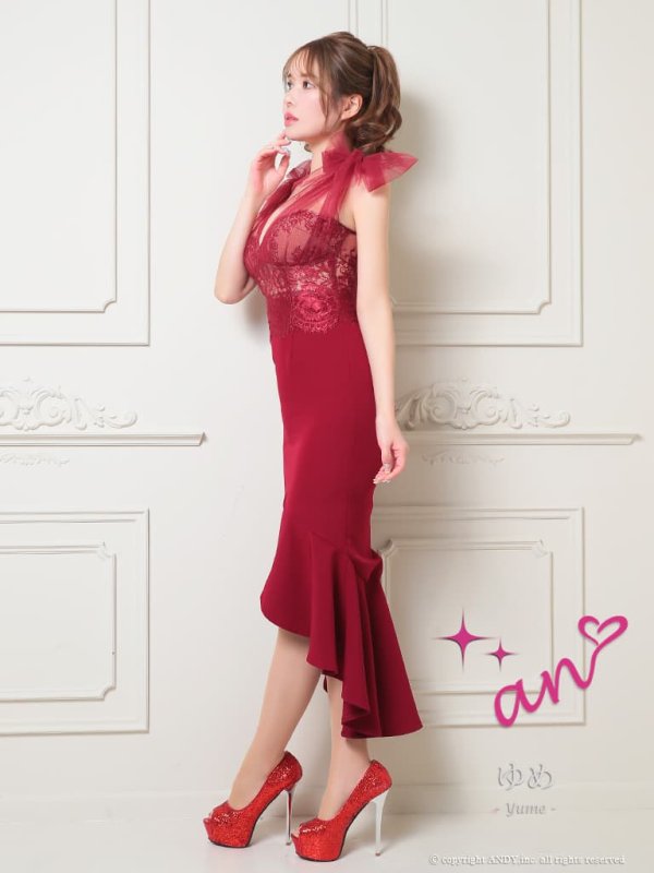 バーガンディ　モデル：ゆめ　身長：160cm　着用サイズ：Sサイズ