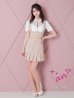 ホワイト×ベージュ　モデル：桜咲乃愛　身長：164cm　着用サイズ：Sサイズ