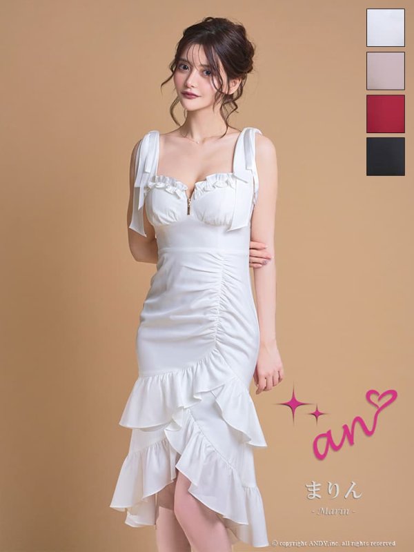 ホワイト　モデル：まりん　身長：164cm　着用サイズ：Sサイズ