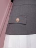 グレーxホワイト　モデル：まりん　身長：164cm　着用サイズ：Sサイズ
