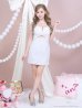 ホワイト　モデル：のあ　身長：148cm　着用サイズ：Sサイズ