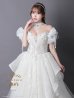 画像11: 【couture an/クチュールアン】 刺繍/ パフスリーブ/ チョーカー/ チュール/ レース/ フレア/  プリンセス/ ロングドレス/ ウエディングドレス long[OF05]