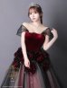 ワインレッド×ブラック　モデル：ゆめ　身長：160cm　着用サイズ：Sサイズ(XS-M)