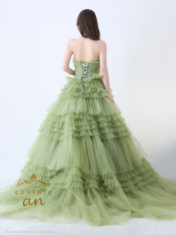 グリーン モデル:ゆめ 身長:160cm 着用サイズ:S(XS〜M)