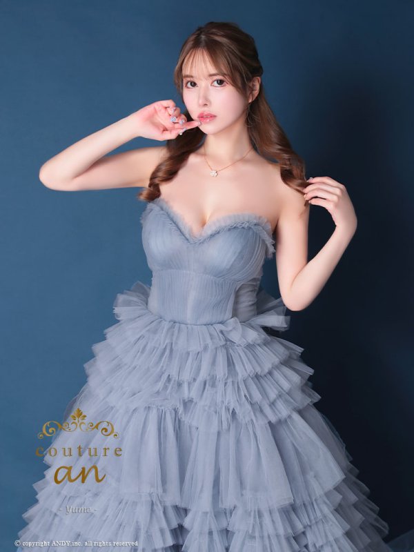 ブルー モデル：ゆめ　身長：160cm　着用サイズ：S(XS〜M)
