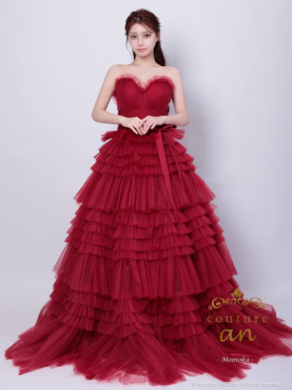 レッド モデル:ももか 身長:156cm 着用サイズ:S(XS〜M)