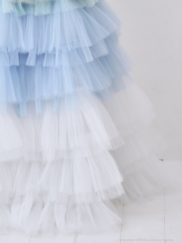 画像38: 【HIMEKA/関西コレクション着用】ANDY Fashion Press 19掲載【couture an/クチュールアン】グラデーション/ フリル/ チュール/ ベア/ リボン/ フレア/ Aライン/ プリンセス/ ロングドレス/ キャバドレス long[OF05]