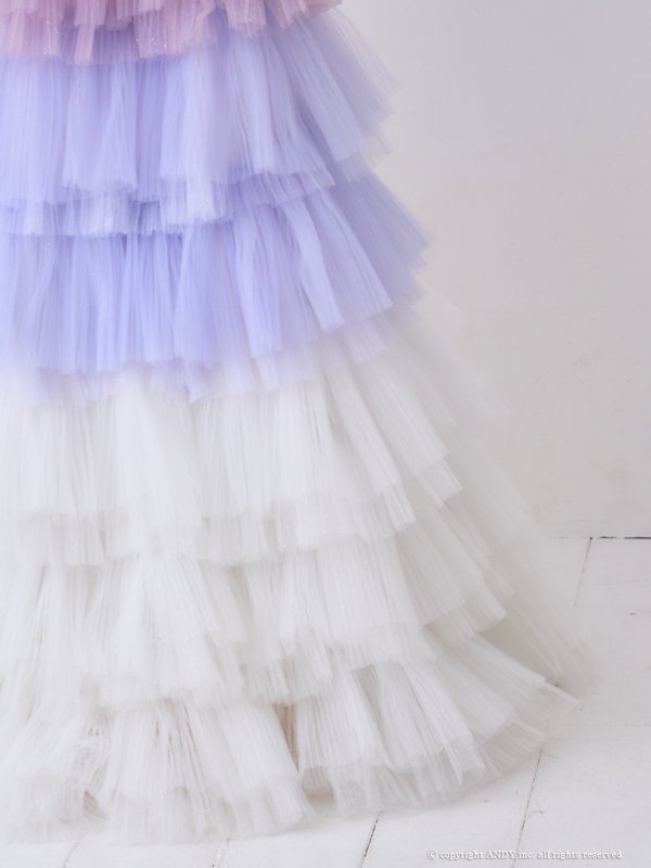 画像28: 【HIMEKA/関西コレクション着用】ANDY Fashion Press 19掲載【couture an/クチュールアン】グラデーション/ フリル/ チュール/ ベア/ リボン/ フレア/ Aライン/ プリンセス/ ロングドレス/ キャバドレス long[OF05]