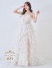 画像4: 【couture an/クチュールアン】ベア/ フェザーフラワー/ パール/ フレア/ Aライン/ プリンセス/ ロングドレス/ キャバドレス long[OF05] (4)