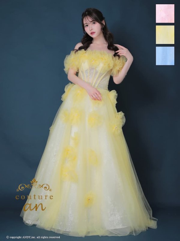 イエロー　モデル：ゆめ　身長：160cm　着用サイズ：S(XS〜M)サイズ