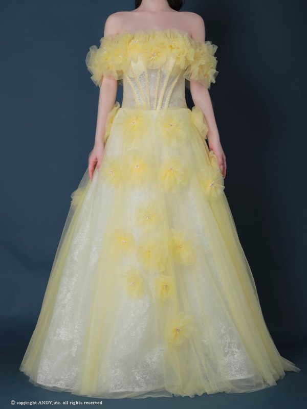 イエロー　モデル：ゆめ　身長：160cm　着用サイズ：S(XS〜M)サイズ