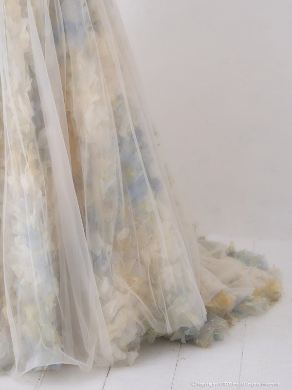 画像9: 【couture an/クチュールアン】ベア/ シフォン/ チュール/ 立体フラワー/ フレア/ Aライン/ プリンセス/ ロングドレス/ キャバドレス long[OF05]