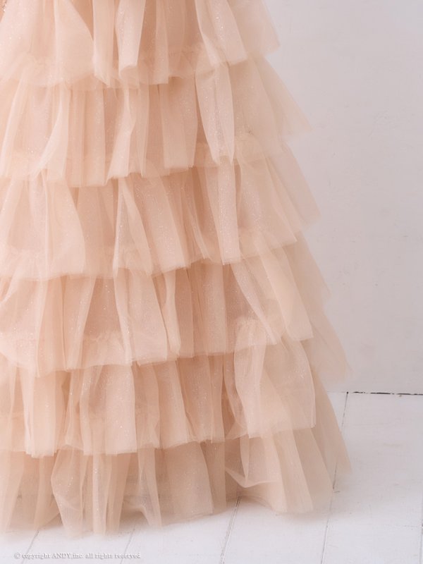 画像15: 【couture an/クチュールアン】オフショル/ フリル/ ビジュー/ シフォン/ フレア/ Aライン/ プリンセス/ ロングドレス/ キャバドレス long[OF05]