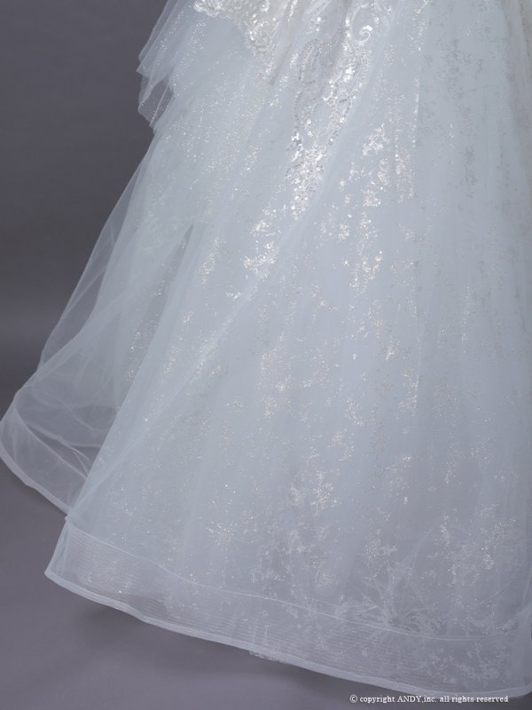 画像9: 【couture an/クチュールアン】チョーカー付き/ ビーズ/ スパンコール/ 刺繍/ パフスリーブ/ スピンドル/ Aライン/ プリンセス/ ロングドレス/ キャバドレス long[OF05]