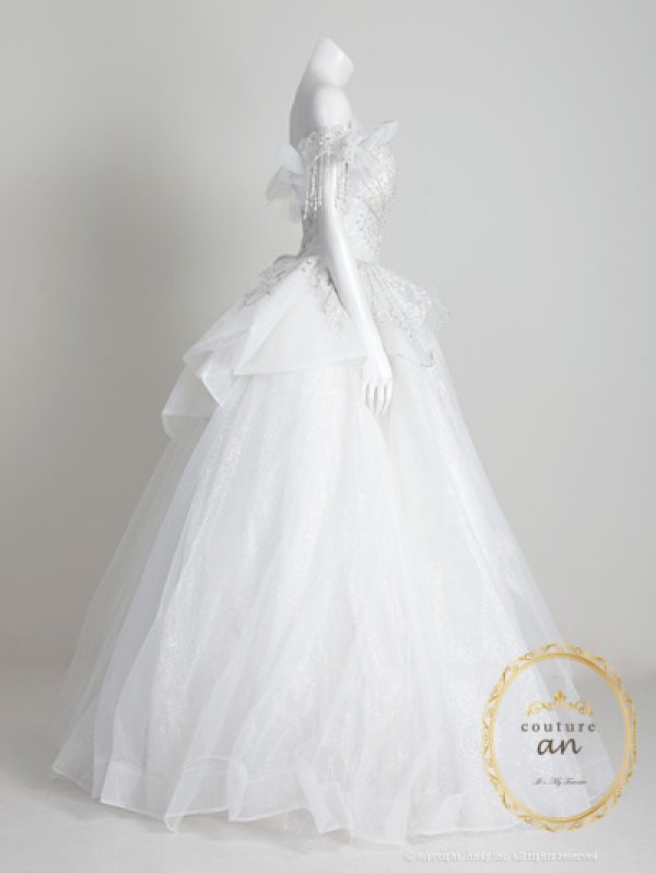 画像11: 【couture an/クチュールアン】スパンコール/ チュール/ ビジュー/ オフショルダー/ プリンセス/ エレガント/ ゴージャス/ ロングドレス/ ラグジュアリー/ キャバドレス long[OF05]